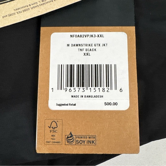 NWT The North Face Dawnstrike GTX JKT Mens XXL GoreTex Jacket TNF Black - Picture 13 of 13